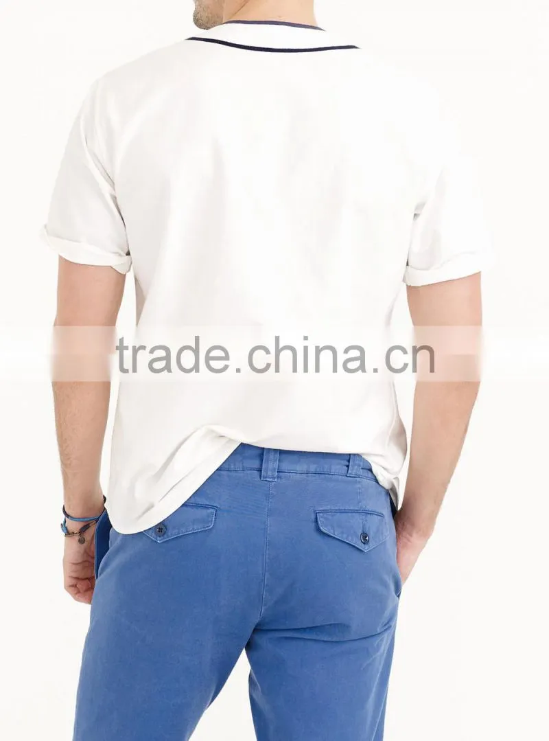2015 new arrival SHORT-SLEEVE VINTAGE OXFORD BASEBALL MEN SHIRT