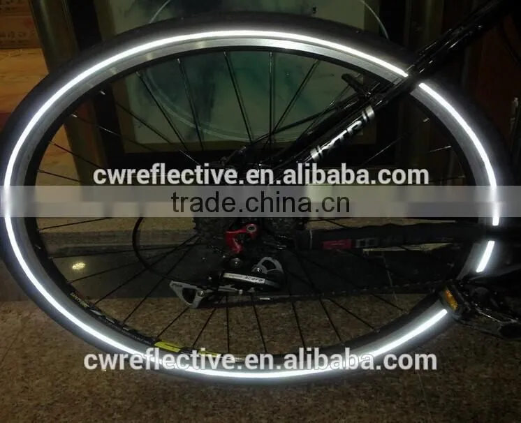high visibility reflective bicycle custom decals tire tape for safety