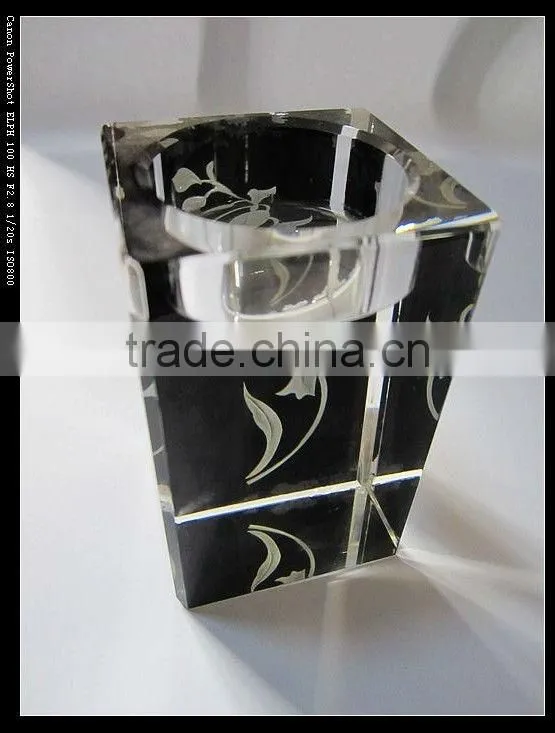 Elegant flower Square Crystal candlesticks