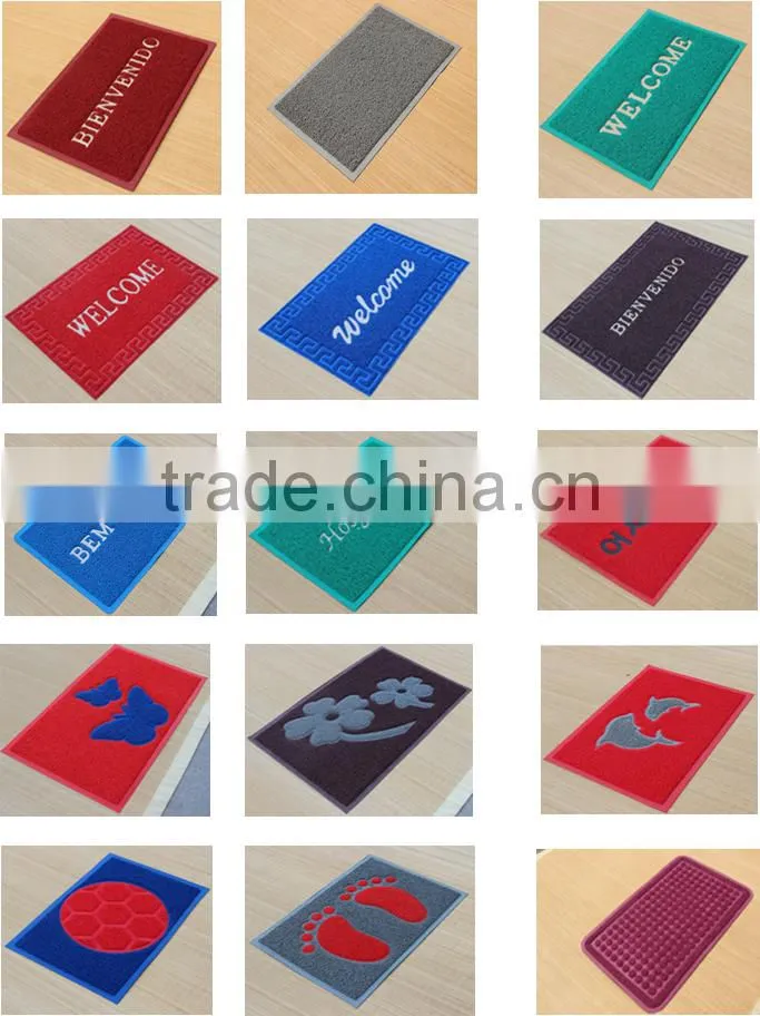 New PVC Door coil Mat,company welcome logo door rubber mats