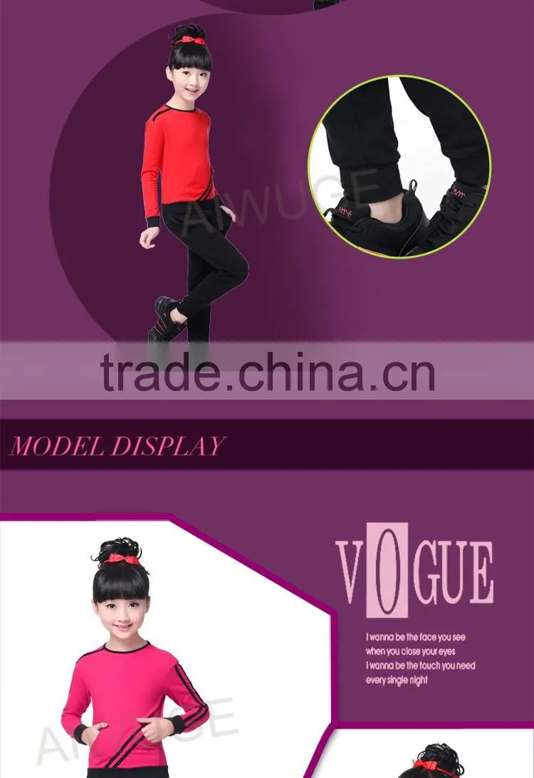Fashion Girls Jogging Suit Kids Gymnastics/Sport Suits Hoodies And Pants With Pockets