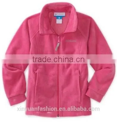 2014 hot sale long girl orange polar fleece blanket coat jacket