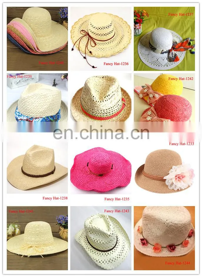 Custom Cheap Summer Straw sunhat for girls wholesale