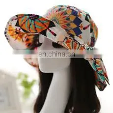 cheap hot promotion foldable polyester large sun hat