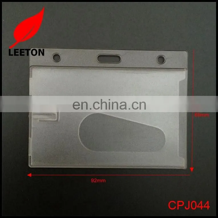 Factory supply custom horizontal PVC rigid badge holder
