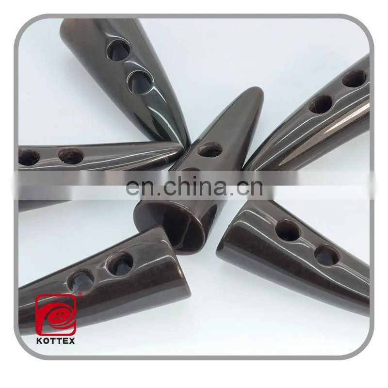 Factory plastic resin toggle button for coat, nickle free & lead free