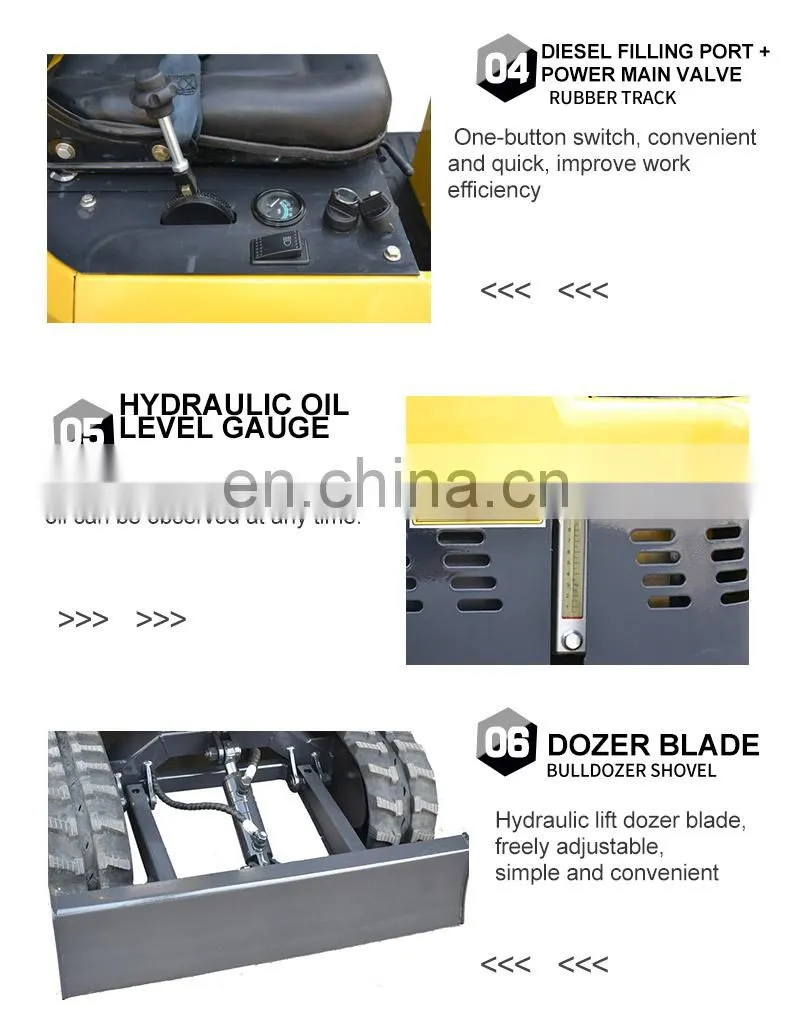 Simple operating 1000kg mini excavator made in china is hot selling