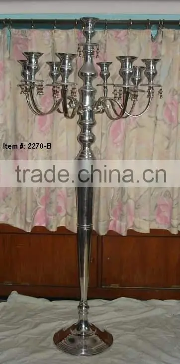 Nickel Plated Wedding Candelabra For Wedding Decor