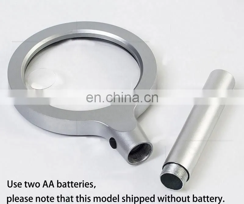 Metal Material Aluminum Alloy 12 LED Lights 5 Times 10 Times HD Reading Magnifying Glass