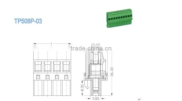 Plug in Terminal Block screw screw type