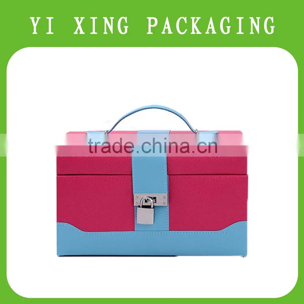 YIXING good design MDF & PU jewelry box with compartments