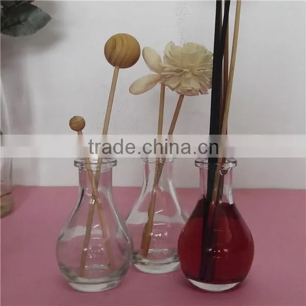 bowling shaped mini clear glass vase