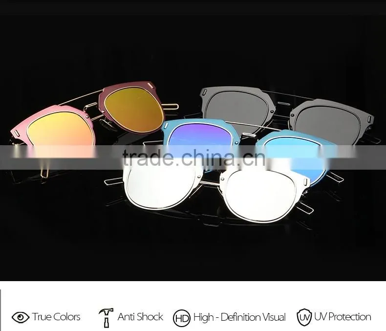 2016 New arrival Fashion metal frame sunglasses with polaroid lens