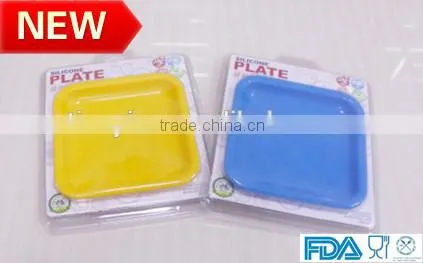 Dinner ware colored silicone 6"square plate