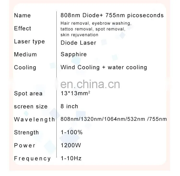808 Diode Laser Hair Removal Device 755nm Picosecond Laser Skin Rejuvenation Tattoo Removal Black face doll Beauty Equipment