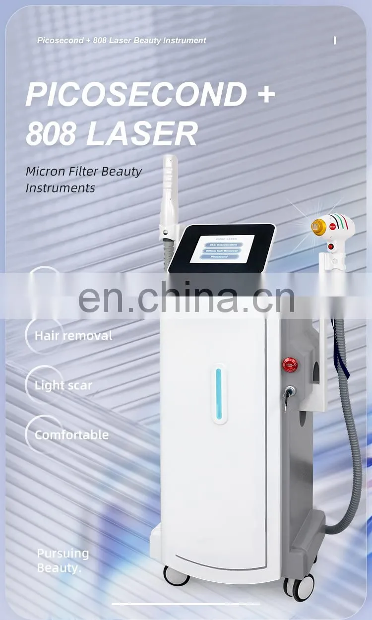 New 2 in 1 Professional Laser Diode 808 Picosecond Pico Laser Permanent Tattoo Removal Hair Removal