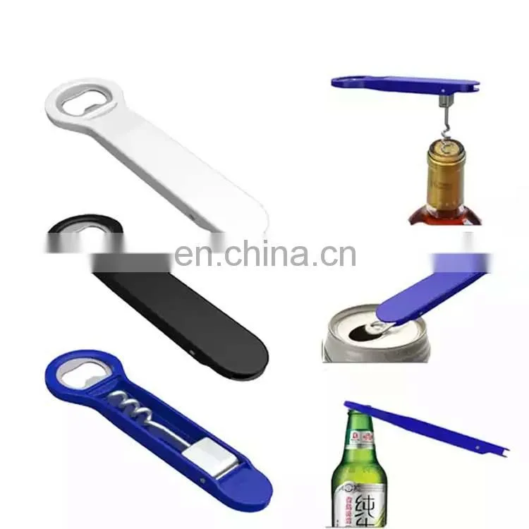Promotion Custom Logo New Design Corkscrew Bottle Opener Multifunctional Manual Plastic Wine And Beer Bottle Opener