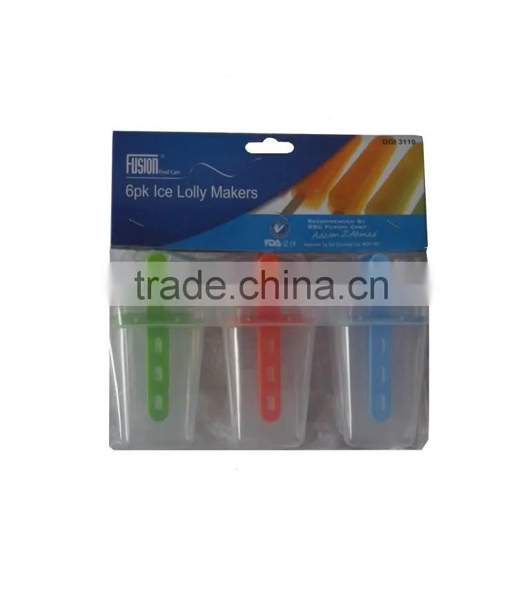 Special design plastic ice cream moulds with handle, popsicle mold, ice lolly maker