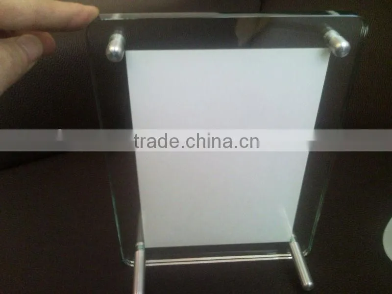 clear glass photo frame