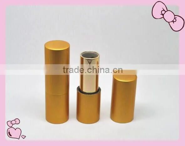 Matte golden color metal lipstick holder,magnet alu lipstick tube