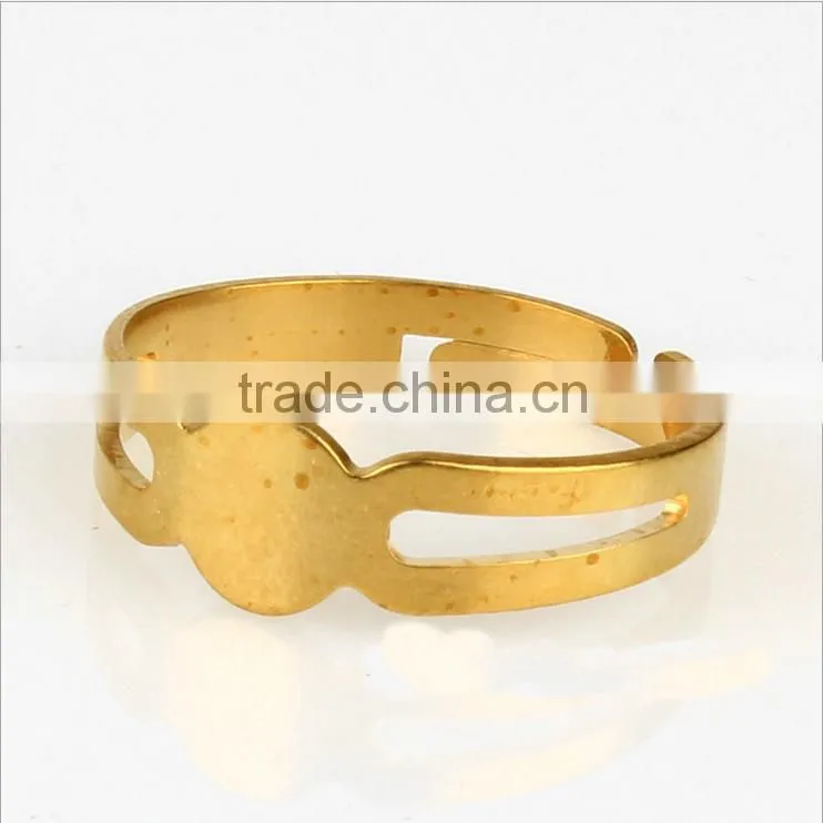 South Korea diy Jewelry accessories High quality brass plating couple rings
