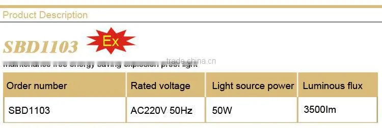 SBD1103 explosion proof energy saving light