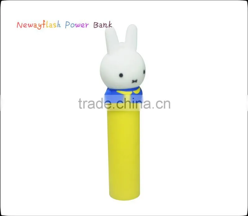 Hot sell cheap cartoon design portable power bank 1200mAh