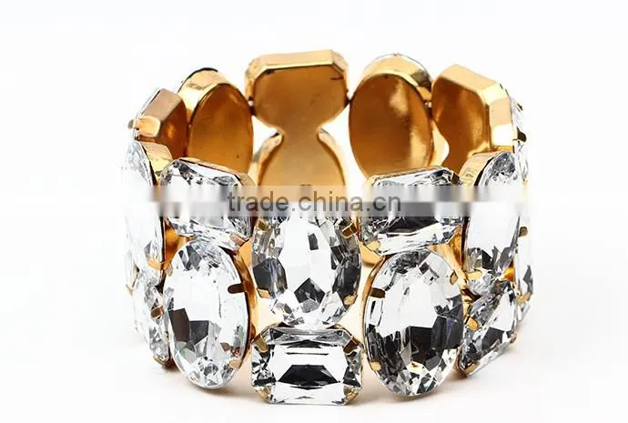 Wholesale Jewelry Factory Elastic Crystal Bracelet Exaggerate Bracelet