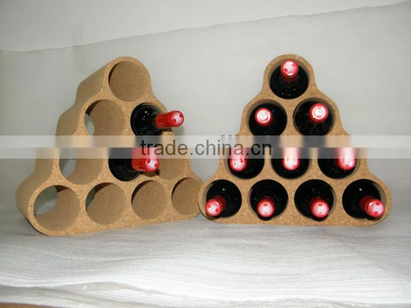 Antique cork wine bottle rack