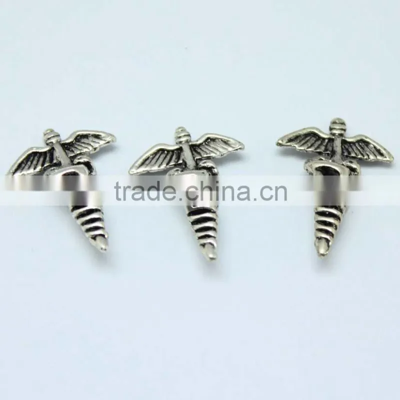 Wholesale Dragonfly Shape Zinc Alloy Beads with Round Hole for Bracelets