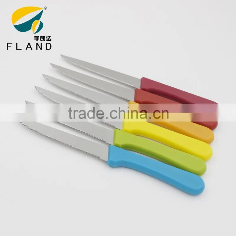 YangJiang Factory supply stainless steel serrated steak knife in kitchen knives