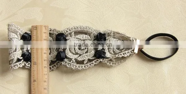 Rose Lady Women Girls Elegent Lace Elastic Sun Flower Design Hair Head Band Accessories Headband
