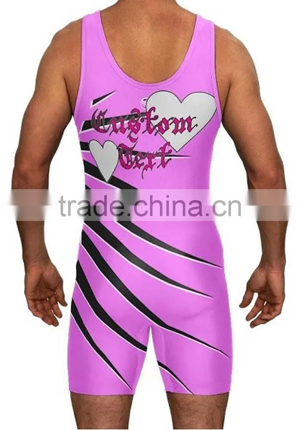 Make your own design china wrestling singlets/cheap custom wrestling singlets with low moq