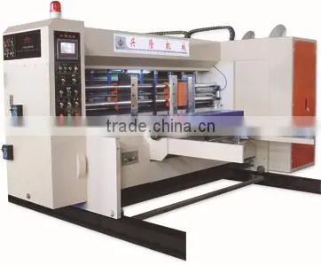 Auto printing slotting and rotary die cutting machine carton making machine