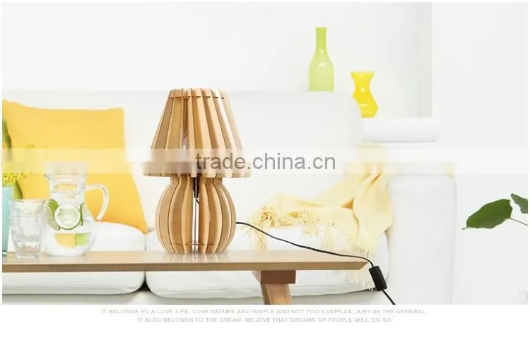 JK-879-12 best sale wooden table light home decor hotel LED Wood table lamp