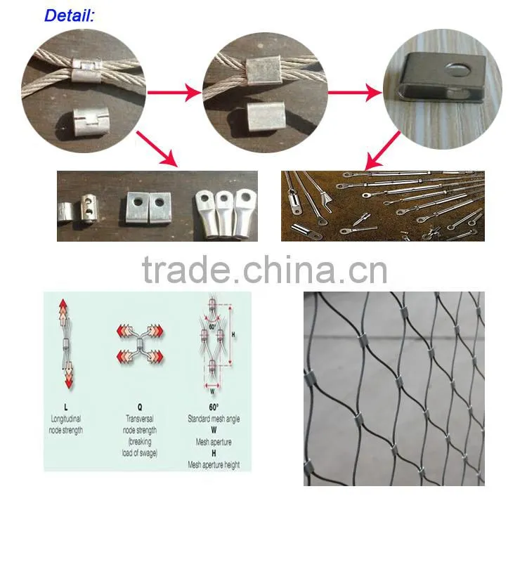 wire rope mesh/stainless steel wire rope mesh
