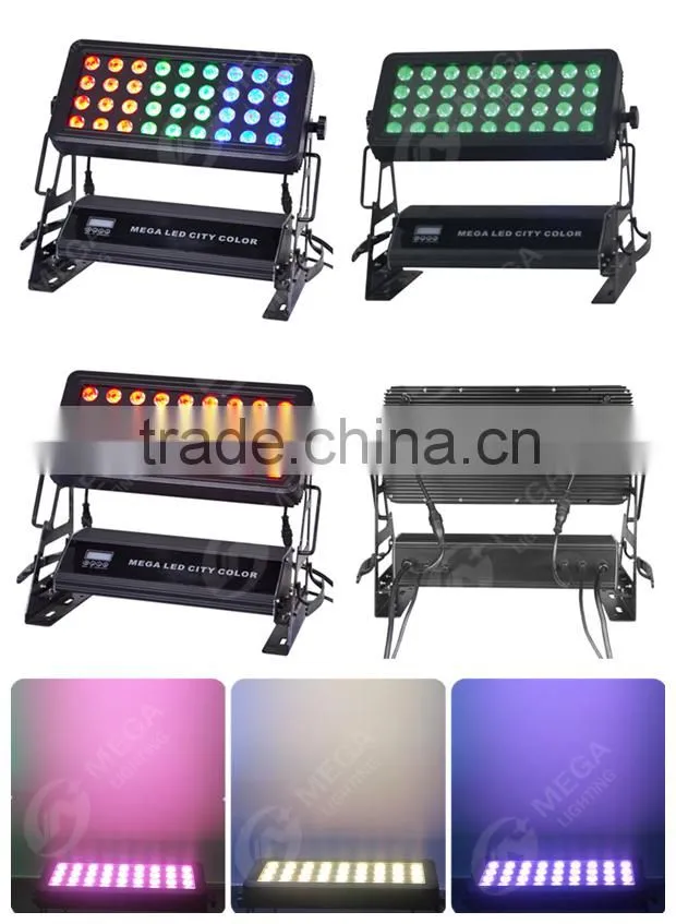 36*10w rgbw ip65 4in1 outdoor led wall washer wedding wall washer
