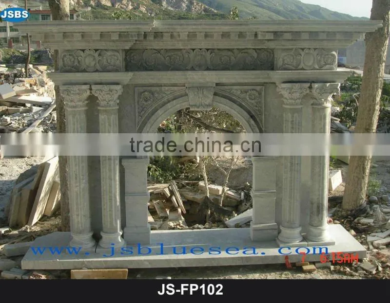 Natural stone fireplace design
