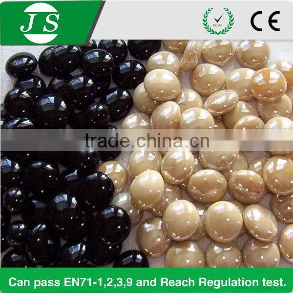 Low price creative glass rubber beads strand double color