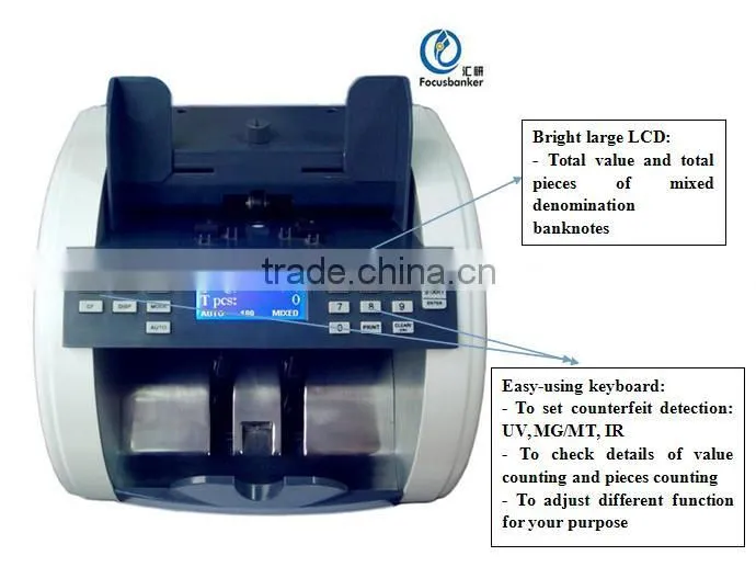 (hot ! )Professional Money Counting Machine with CIS Iamge Recognition System for Indonesian Rupiah(IDR)
