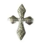 Heart shape Cross love Pendant 925 sterling Silver rhodium palted