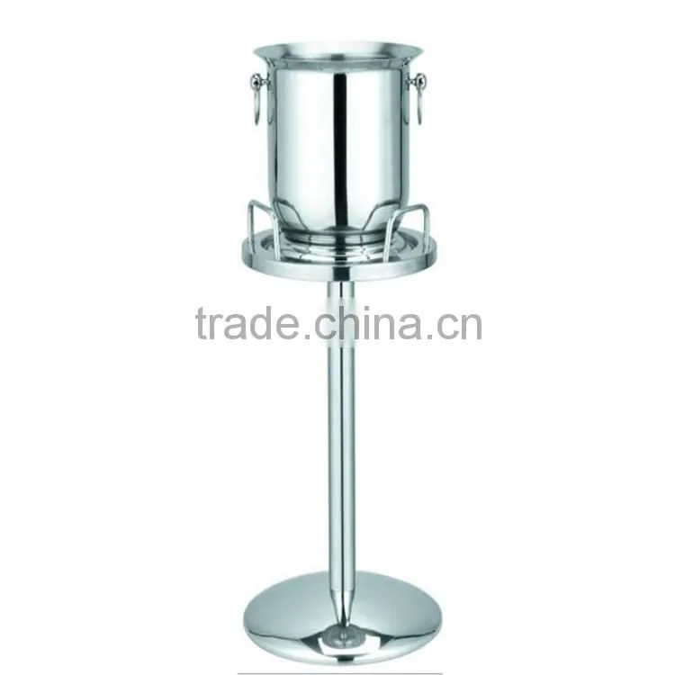 unique stainless steel ice bucket with stand