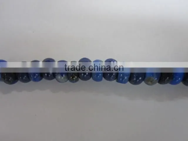 Natural lapis lazuli roundel bead mineral gemstone for jewelry making