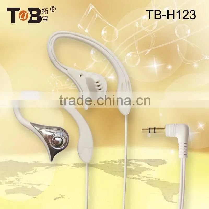 2014 hot selling new stylish earhook earphone headphone headset for mp3 mp4 pc computer