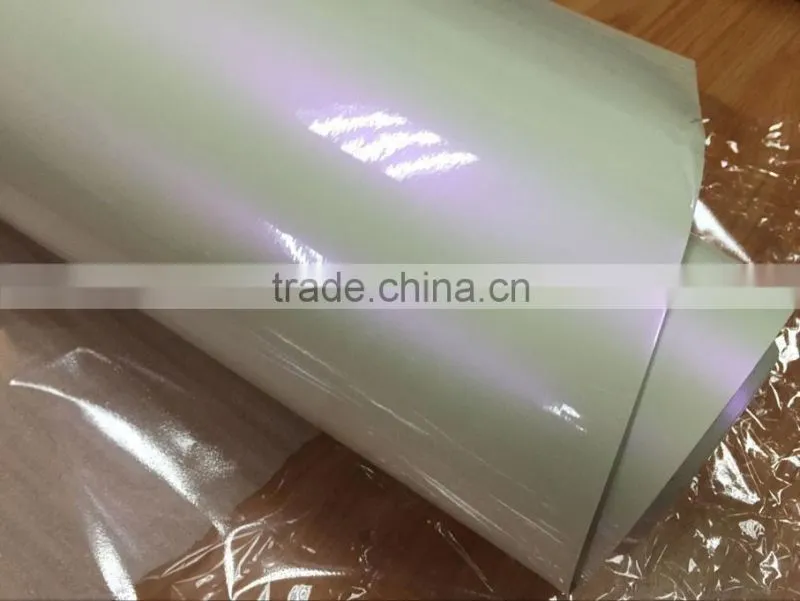 pearl white car wrap film 1.52*20m with air free bubbles , chameleon pearl white to purple car wrap film