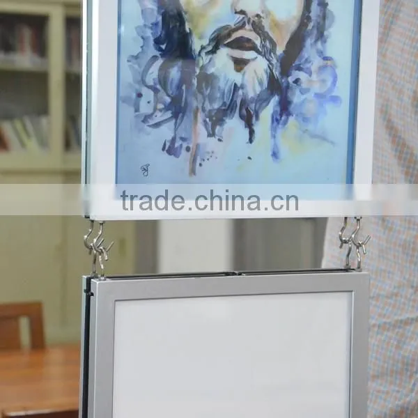 Edgelight PF7 single side white frame slim light box ABS Plastic light box for art show