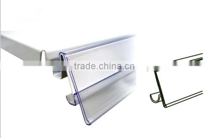 Supermarket Shelf Channel Plastic Extrusion Shelf Price Strips