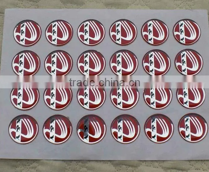Self adheive UV resistant domed sticker dome label