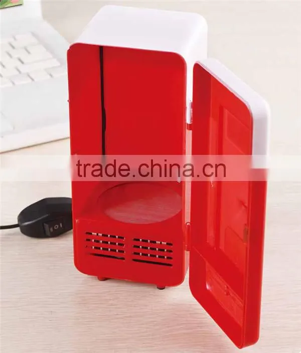 Freezing & Heating Mini Fridge USB Cooler For Bottle 1 Box Drink
