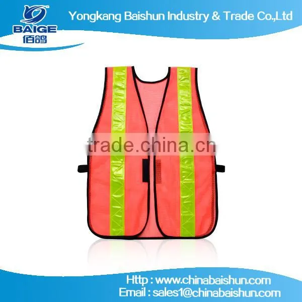 The real shoot fashion style safety vest with black edge